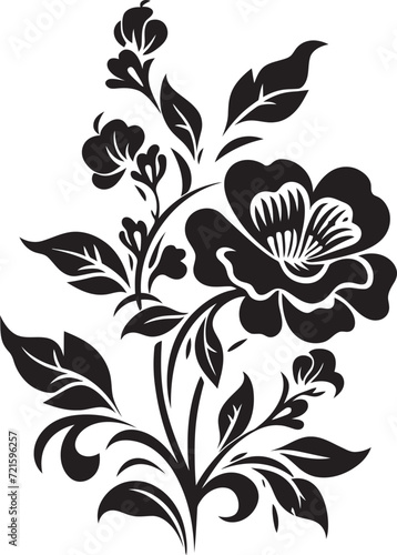 Fototapeta Naklejka Na Ścianę i Meble -  Ethereal Noir Orchid Fantasia Floral GalleryObsidian Nightshade Symphony Black Rhapsody