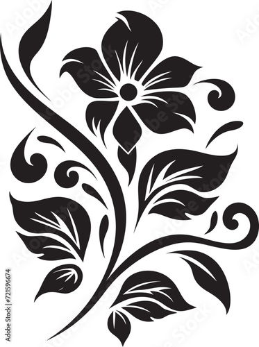 Elegant Noir Floral Vector IllustrationsShadowy Blooms Black Vector Florals