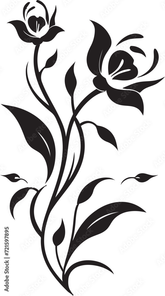 Mystic Noir Symphony Noir Vector DesignsEthereal Inked Serenade Black Floral Vectors