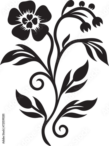 Mystic Midnight Nocturne Noir Vector DesignsEthereal Inked Opus Black Floral Vectors