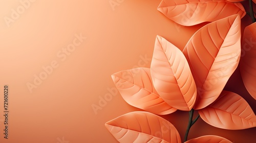 Trendy peach leaf texture close upabstract macro apricot leaves backgroundpeach fuzz concept color. photo