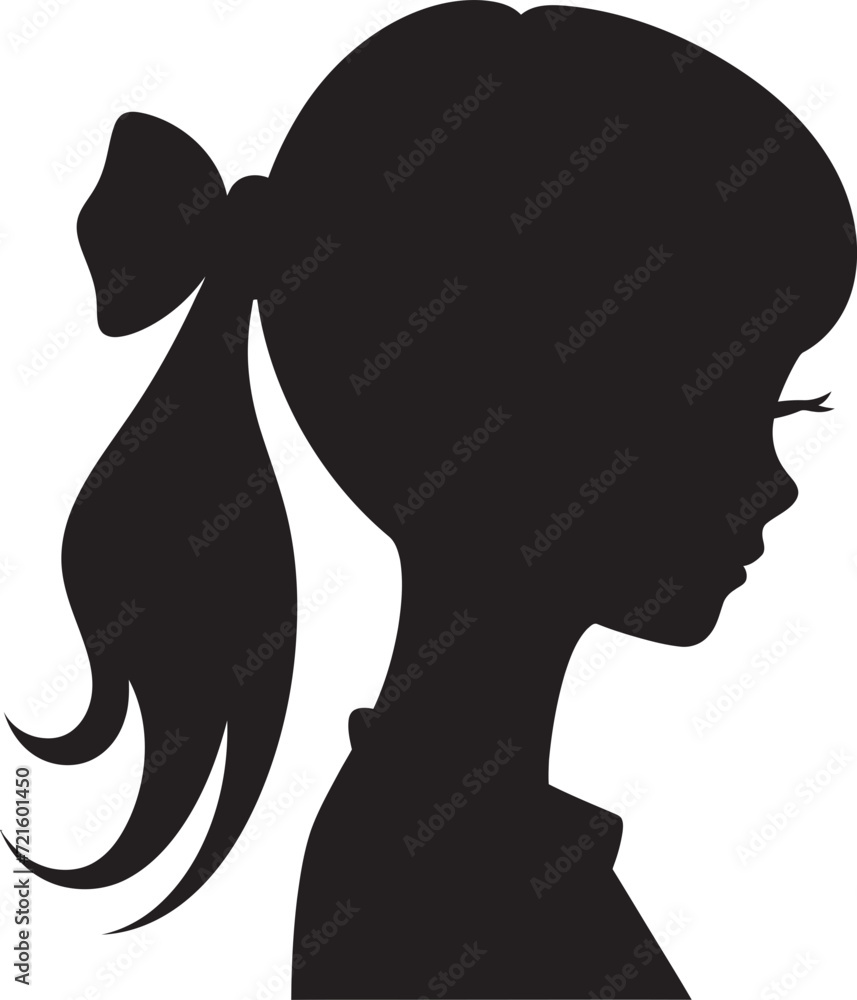 Dynamic Shades Black and White Girl VectorSubtle Sophistication Vector Girl in Black