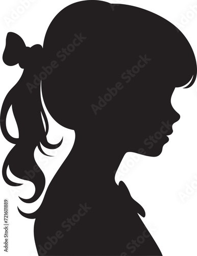 Fierce Femininity Vector Girl in Black and WhiteGraceful Silhouette Black Girl Vector Art