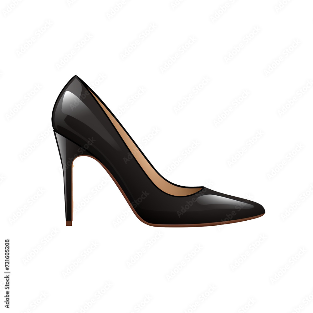 Cutout of a Black Ladies Heel Isolated Against a Transparent Background (PNG) - AI Generative Cutout of a Black Ladies Heel Isolated Against a Transparent Background (PNG) - AI Generative