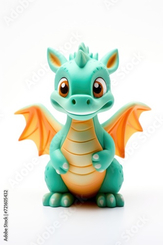 cute dragon animal toys characters isolatedd on white background