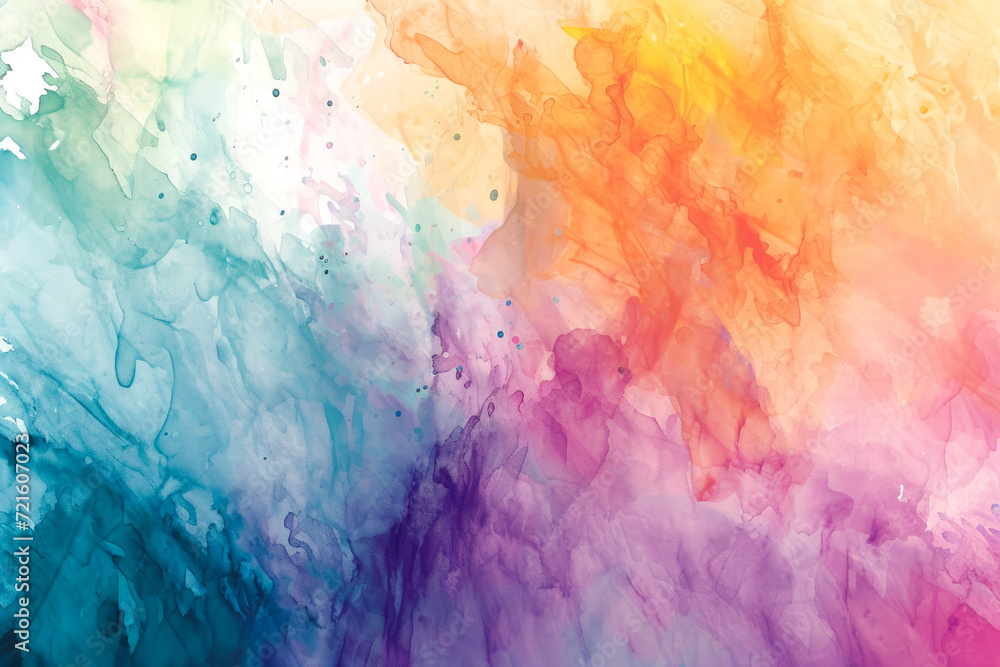 watercolor-style design with soft and blended colors