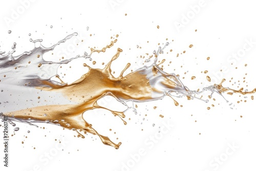 A splash of liquid captured on a clean white surface. Perfect for advertising or product promotion