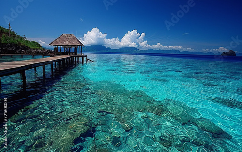 lugar lindo oceano na indonésia 