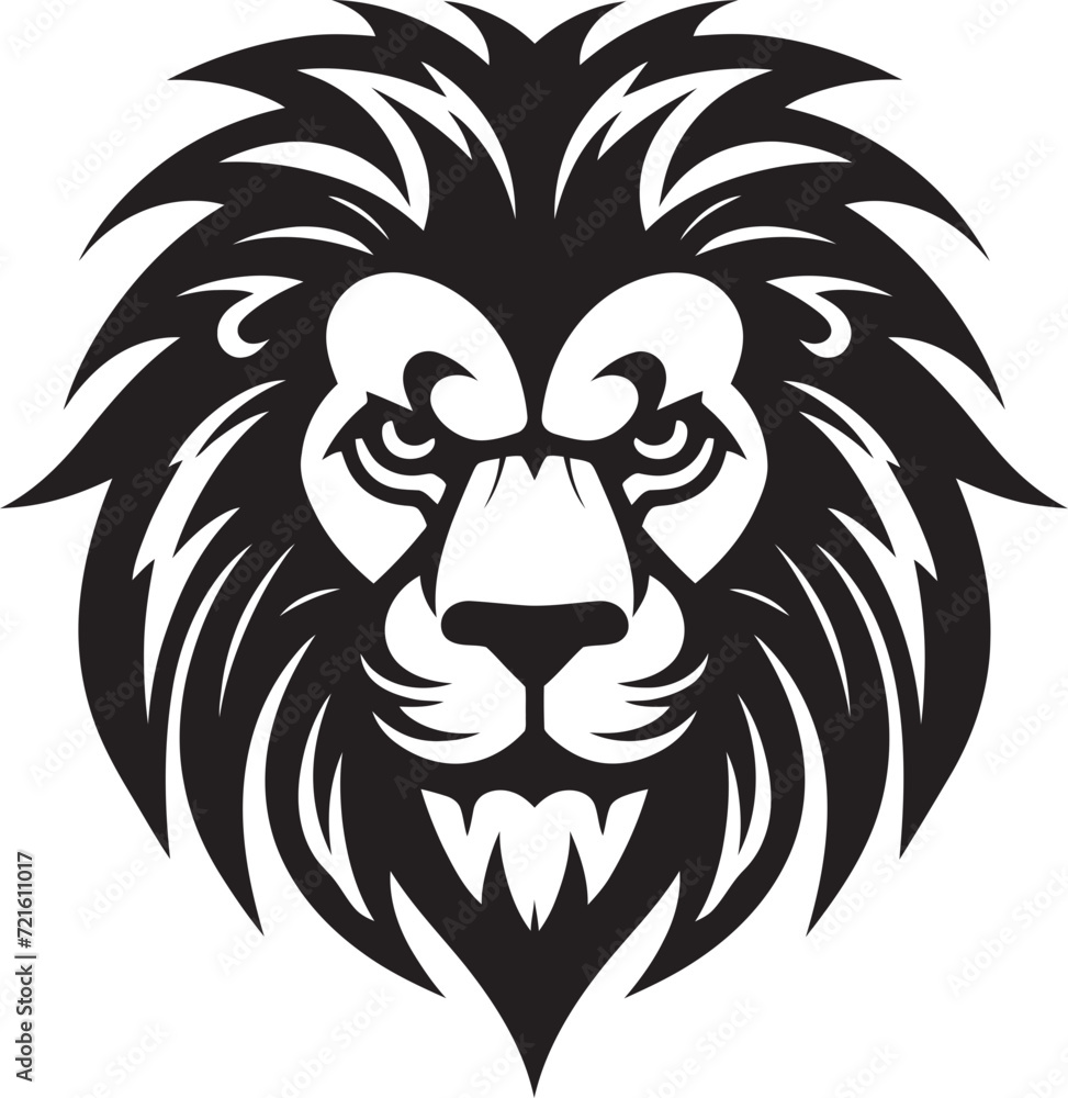 Lion King Vector SketchVectorized Lion Face Art