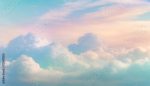 Sky and cloud background with a pastel colored, gradient pastel.
