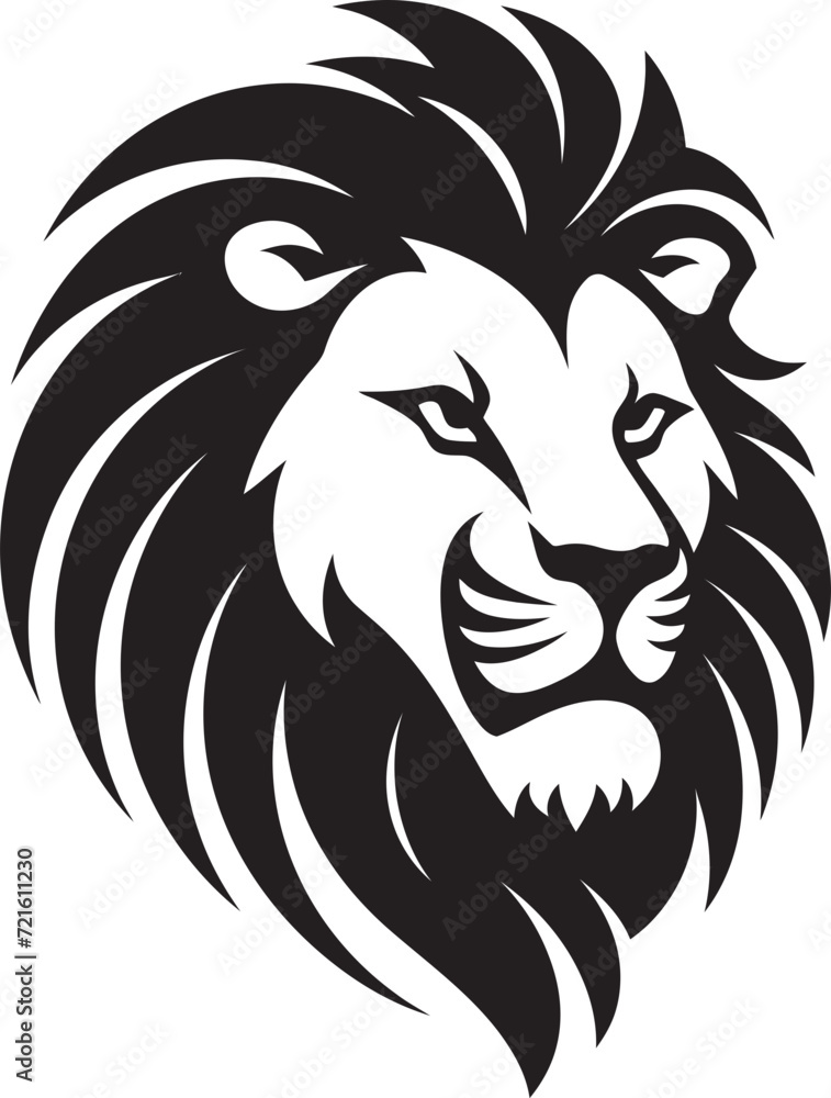 Lion Mane Vector DesignStylized Lion Vector Profile