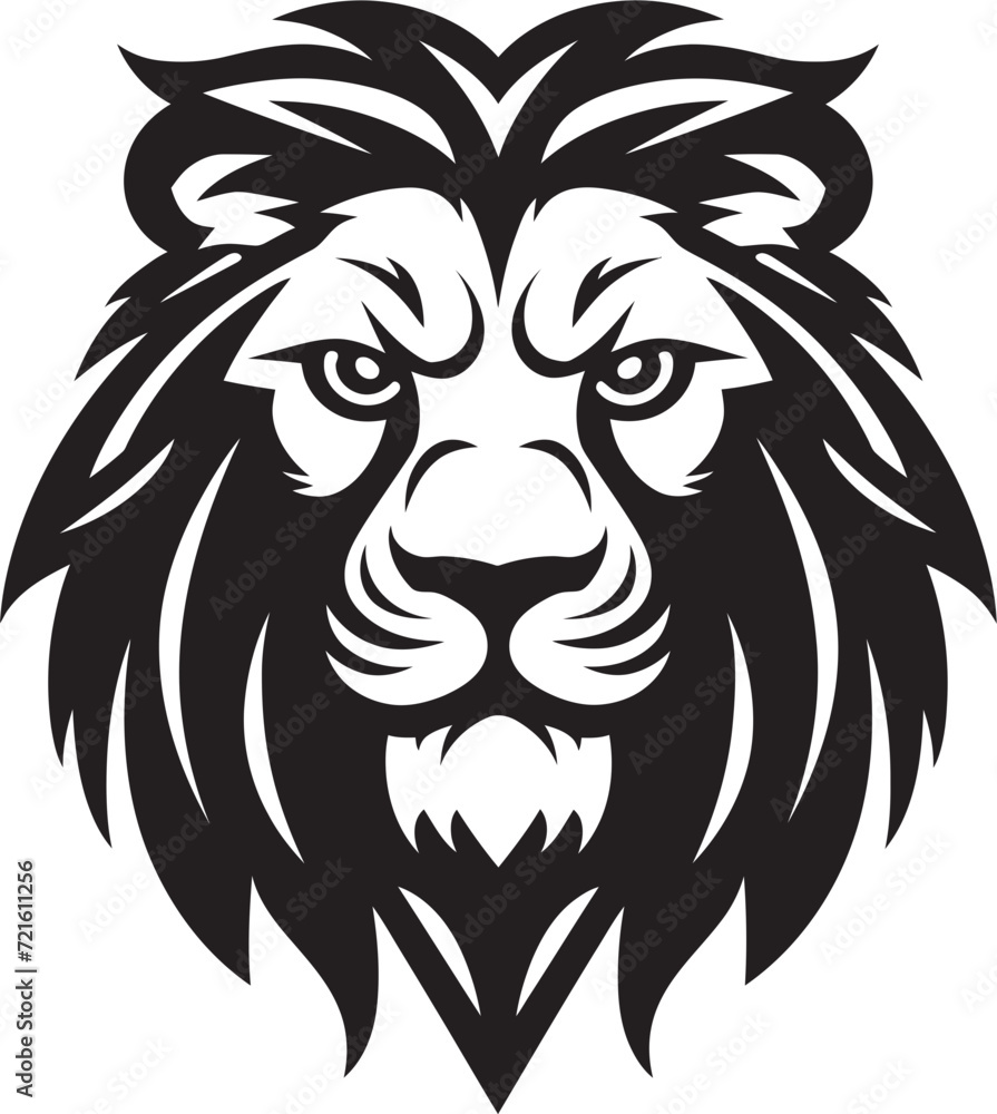 Lion Face Vector PortraitBold Lion Vector Design