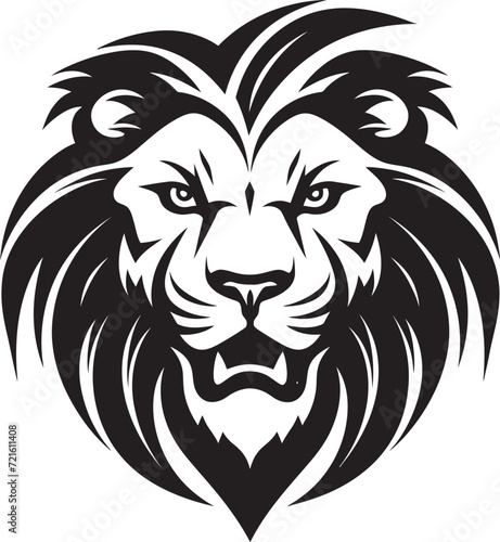 Lion King Black Vector DesignVectorized Lion Face Illustration