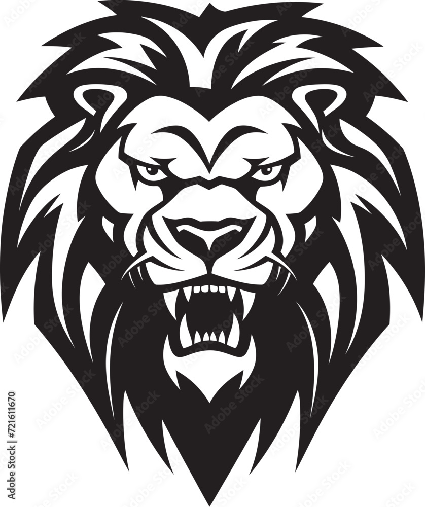 Graceful Lion King Black VectorRoaring Lion Vector Graphic Design