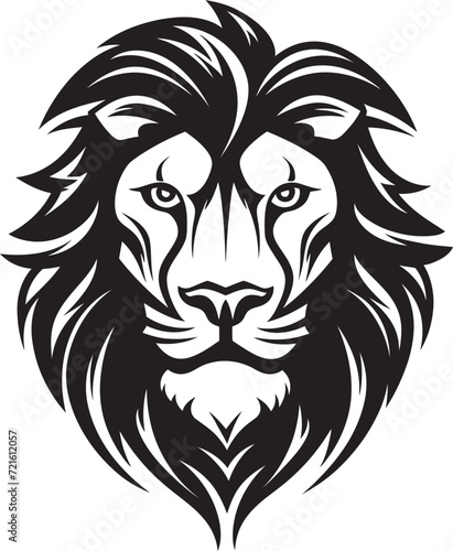 Vector Lion Roaring IllustrationTribal Inspired Lion Vector Art