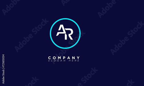 AR Alphabet letters Initials Monogram logo