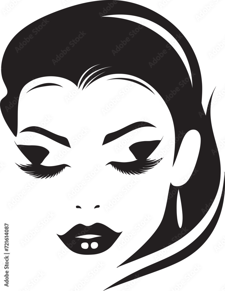 Vector Illustration of Lip Art Mastery StepsIllustrating Flawless Skin Vectorized Artistry