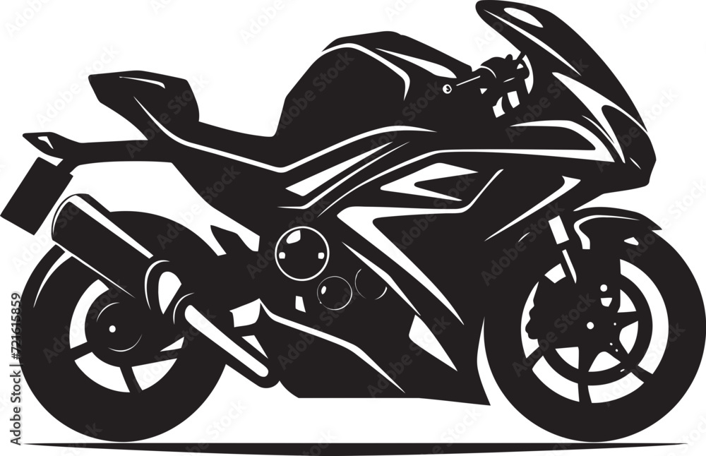 Custom Bike SilhouetteDynamic Motorcycle Illustration