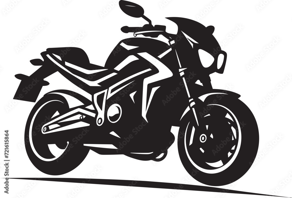 Shadowy Racing BikeVector Sporty Motorbike