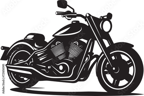 Slick Cruiser SketchMonochrome Biker Silhouette
