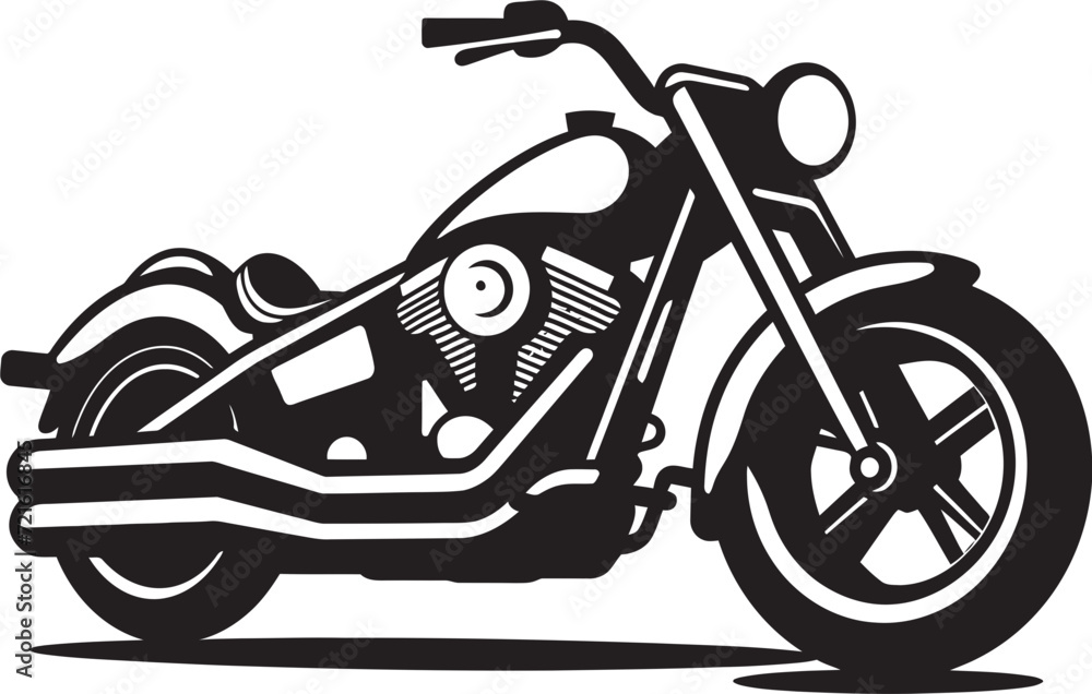 Blackened Cruiser VectorVectorized Biker Pose