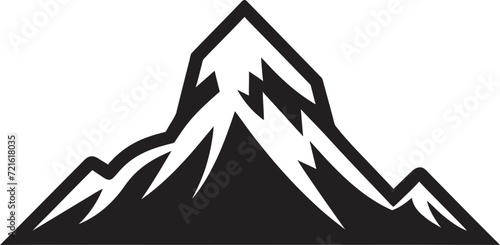 Darkened Alpine Vector ArtVectorized Obsidian Ridges