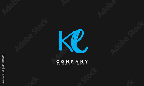 KE Alphabet letters Initials Monogram logo