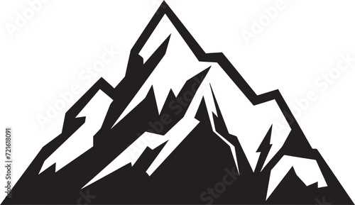 Enigmatic Summit LandscapesNoir Mountain Vector Vistas