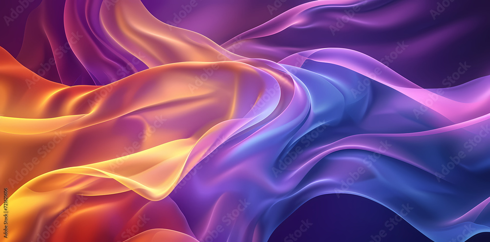 Vibrant Silk Fabric Waves in Purple and Orange
Vibrant Silk Fabric Waves in Purple and Orange