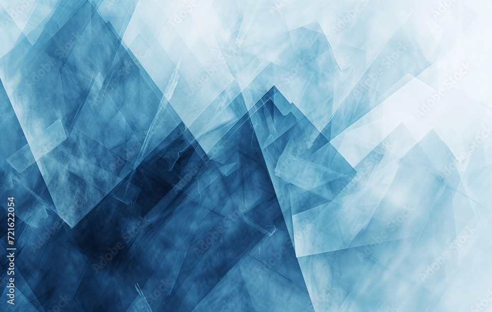 Ethereal Blue Geometric Abstract Background
 - obrazy, fototapety, plakaty 