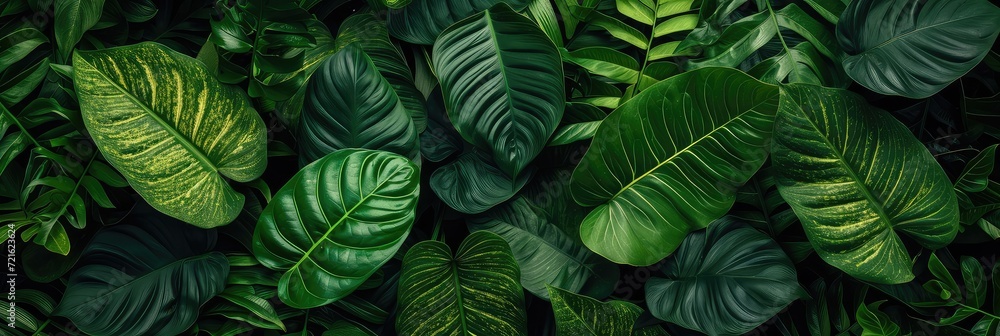 custom made wallpaper toronto digitalTropical green leaves. Lush jungle background.