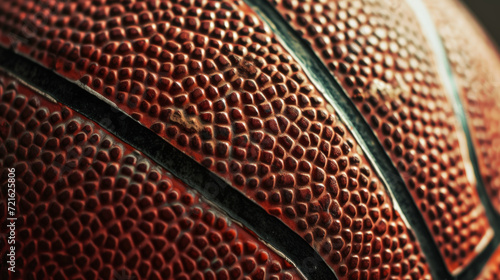 Basketball Microcosm: A Stunning Close-Up for Your Wallpaper Delight. Generative AI