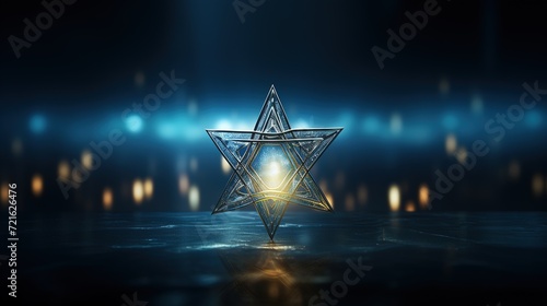 Star of David, ancient symbol, emblem in the shape of a six-pointed star, Magen, culture faith, Israel Jews, symbol symbolism, flag emblem item. photo