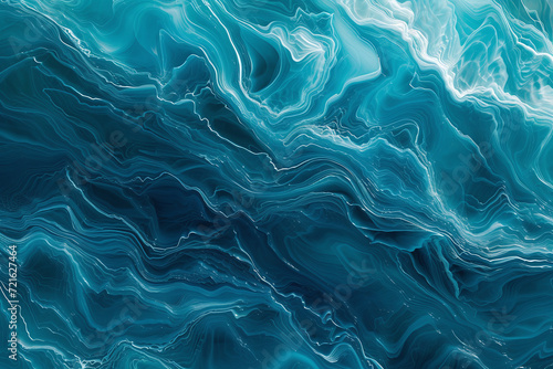 Obraz na płótnie Aquatic Serenity: Turquoise Marbled Wave Texture
w salonie