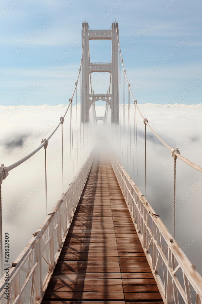 long bridge in the clouds