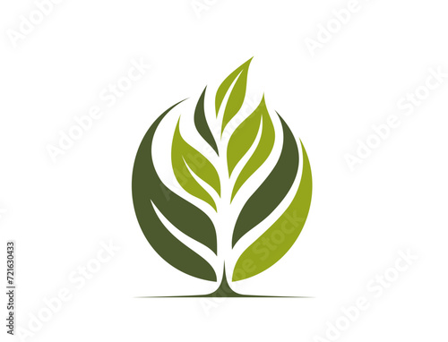 Eco icon. floral, nature, spring and plant symbol. vector image in flat design