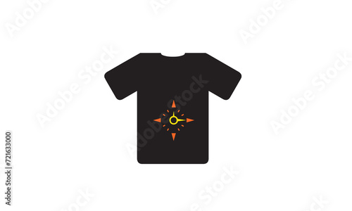 compass Icon on T-shirt attractive and colorful logo 