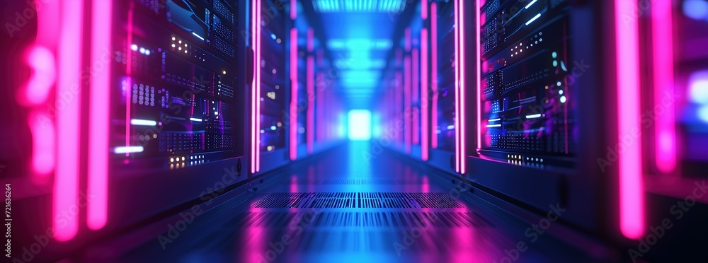 Data center in server room and Data Center Computer Racks In Network Security Server Room, Cloud computing data storage. colorful LED server
Data center in server room and Data Center Computer Racks In Network Security Server Room, Cloud computing data storage. colorful LED server