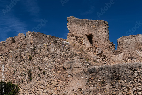 Xativa Castle or Castillo de Xativa - ancient fortification on the ancient roadway Via Augusta in Spain. Xativa  Spain  Europe.