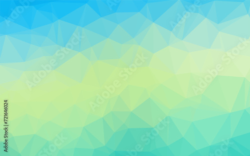 Light Blue, Yellow vector blurry triangle template. Triangular geometric sample with gradient. Brand new style for your business design.