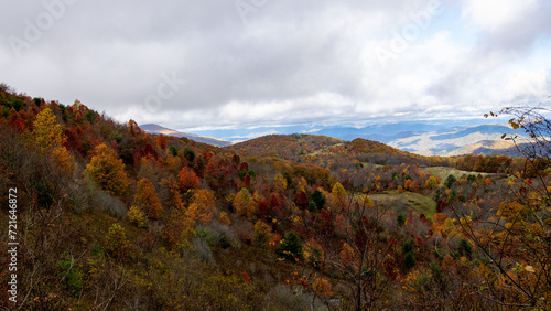Appalachain Mountains at Max Patch, NC during Fall Foilage leaf change