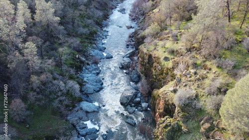 Rocky river aerial drone photo © Nature is Nice