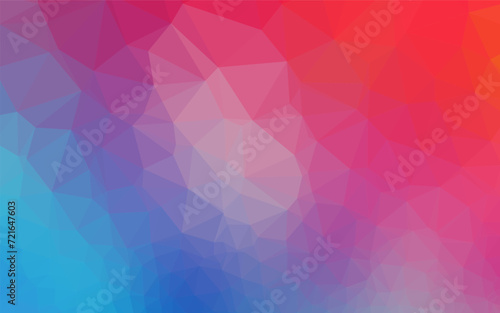 Light Blue, Red vector shining triangular template. Colorful illustration in Origami style with gradient. Completely new template for your business design.
