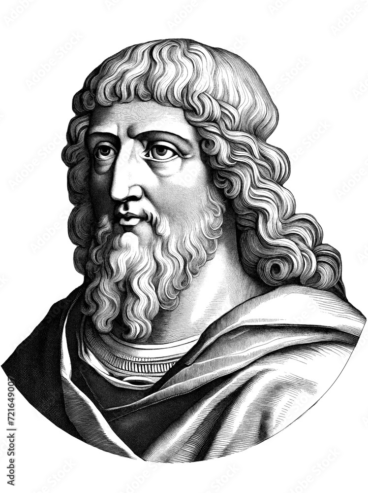 Fototapeta premium Illustration Apollonius of Tyana, generative AI