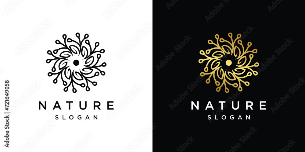 Rose flower logo design concept, flower logo template Rose flower logo design concept, flower logo template