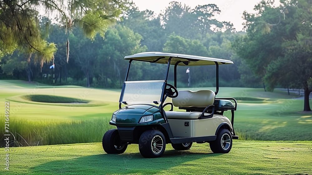 golf cart on the golf course