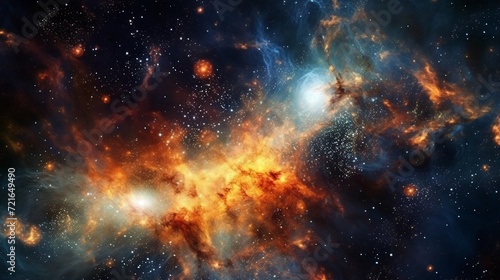 Stunning Image of a Colorful Nebula in Space