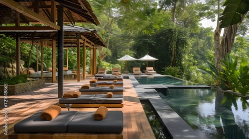 rejuvenating wellness retreat offering holistic treatments, yoga sessions, and nutritious plant-based meals © @ArtUmbre