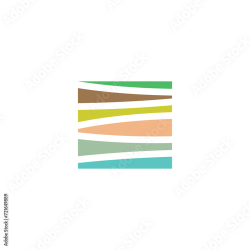 earth layers geology soil logo icon vector design