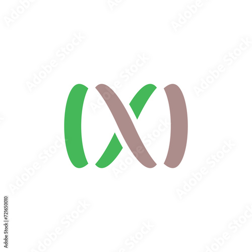 infinity symbol letter x logo vector